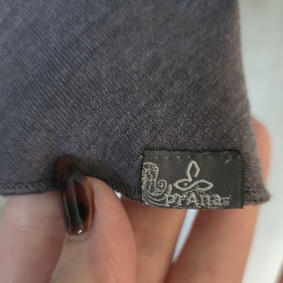 Prana Hooded Open Wrap Cardigan Women M Gray Long Sleeves Organic Cotton Blend - Picture 3 of 5